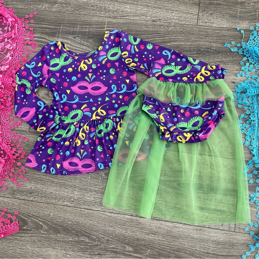 Boutique Girls Mardi Gras Costume/Outfit